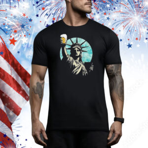Toast To Freedom Statue American Beer Tee Shirt