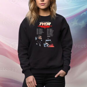 Tyga Red Light Tour 2025 Tour Dates Tee Shirt