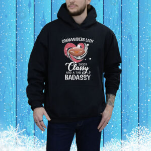 Washington Commaners Lady Sassy Classy And A Tad Badassy Diamond Heart Tee Shirt