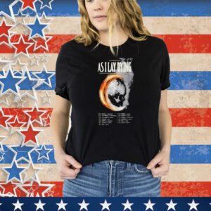 As I Lay Dyin Tour 2025 Dates Moon Skull Tee Shirt