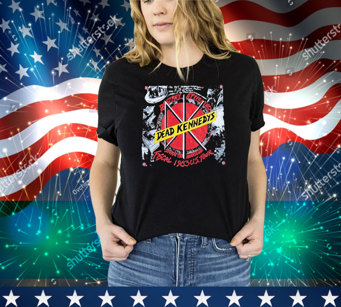 Dead Kennedys Destroy Efficiency Storm The Heartland Fiscal 1983 Us Tour Tee Shirt
