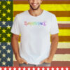 Evanescence Pride Logo Heather White Tee Shirt