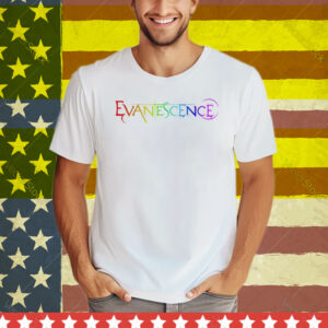 Evanescence Pride Logo Heather White Tee Shirt