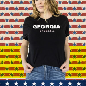 Georgia Baseball Logo Stack Tee Shirt