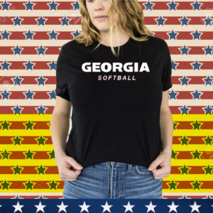 Georgia Softball Logo Stack Tee Shirt