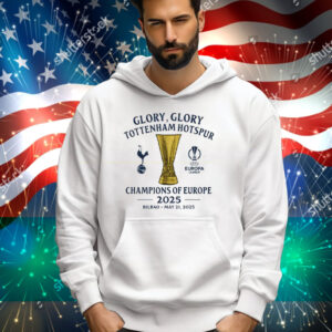 Glory Glory Tottenham Hotspur Champions Of Europe 2025 Tee Shirt