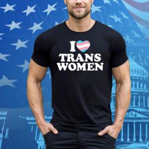 Lozzafox Wearing I Love Trans Women Tee Shirt
