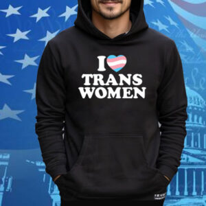Lozzafox Wearing I Love Trans Women Tee Shirt