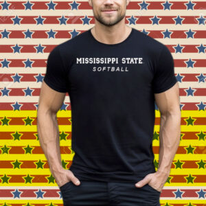 Mississippi State Softball Logo Stack Tee Shirt