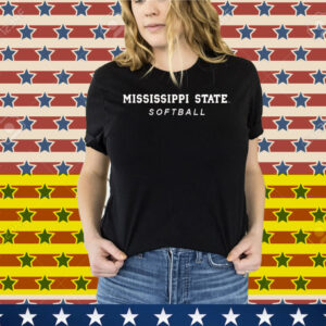 Mississippi State Softball Logo Stack Tee Shirt