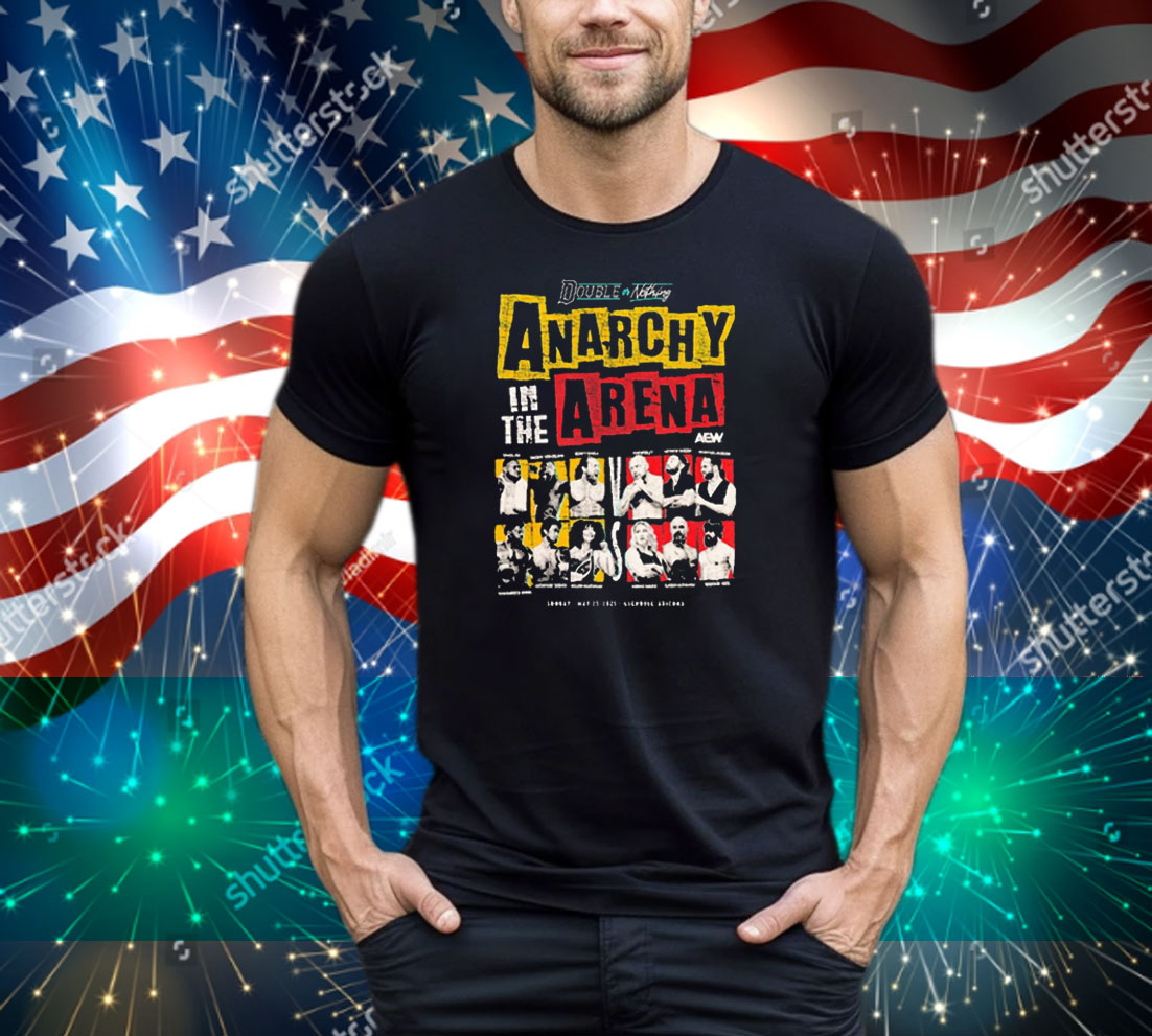 Official AEW 2025 Double or Nothing Anarchy in the Arena Sunday May 25 Arizona Vintage Retro Tee Shirt