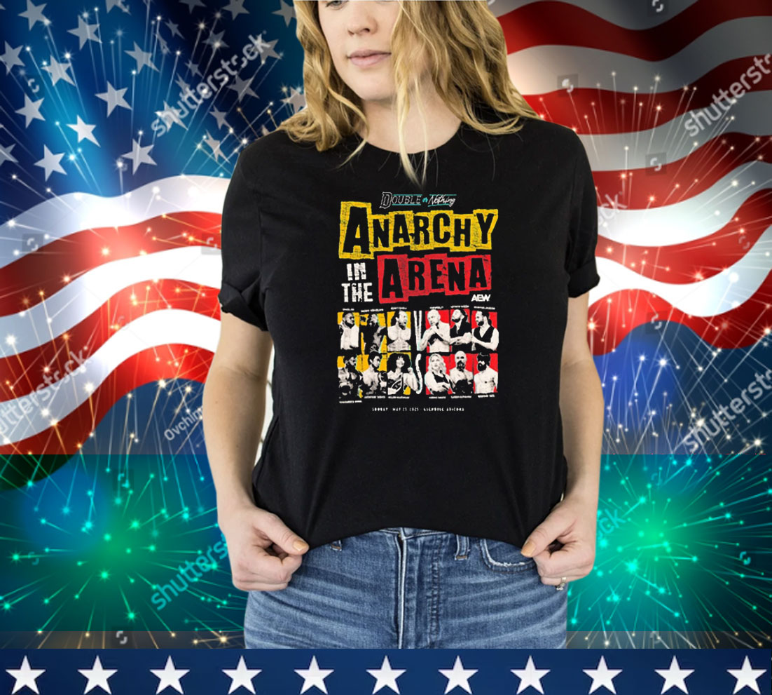 Official AEW 2025 Double or Nothing Anarchy in the Arena Sunday May 25 Arizona Vintage Retro Tee Shirt