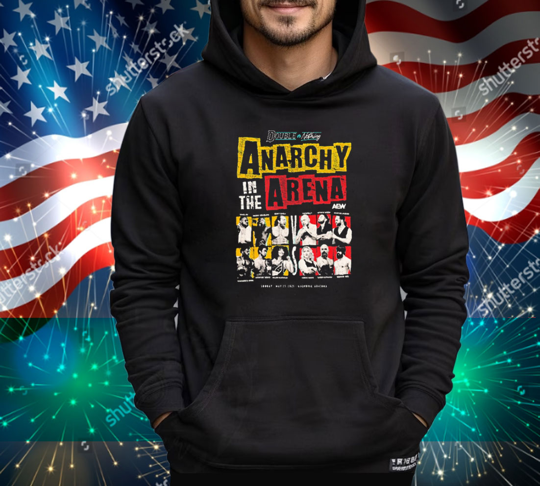Official AEW 2025 Double or Nothing Anarchy in the Arena Sunday May 25 Arizona Vintage Retro Tee Shirt