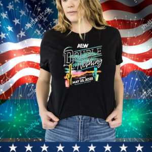 Official AEW Double or Nothing 2025 Sunday May 25 Olenale Arizona neon light Tee Shirt