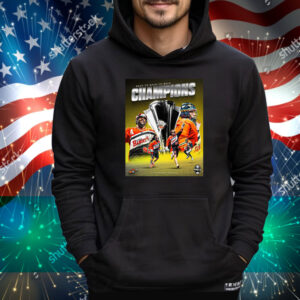 Official Back-To-Back-To-Back Champions 2025 Buffalo Bandits -Three-Peat Poster Tee Shirt