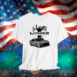 Official Checkered Flag Sports Joey Logano 2025 Wurth 400 Race Winner Driver Signature T-Shirt