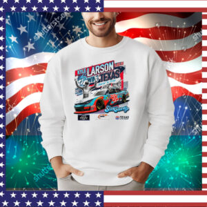 Official Checkered Flag Sports Kyle Larson 2025 Xfinity Series Andy’s Frozen Custard 300 Race Winner Texas Signature T-Shirt