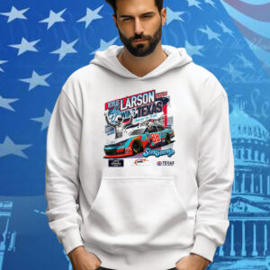 Official Checkered Flag Sports Kyle Larson 2025 Xfinity Series Andy’s Frozen Custard 300 Race Winner Texas Signature Tee Shirt
