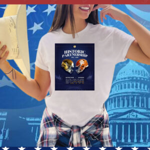 Official Historic Partnership 2027-2038 Two Storied Programs With National Success And A History Of Memorable Matchups Poster Tee Shirt