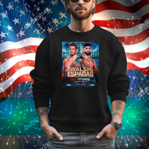 Official Hollywood Fight Nights UFC Walsh Vs Espadas Wbc Continental Americas Super Welterweight Championship June 21 2025 Poster T-Shirt
