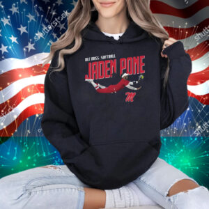 Official Jaden Pone Illustrated 31 Ole Miss Rebels Softball NCAA Division I T-Shirt