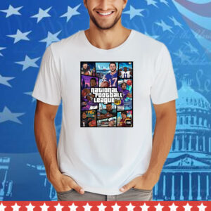 Official National Football League FOX NFL Maxx Crosby Josh Allen Micah Parsons Lamar Jackson Justin Jefferson Poster Tee Shirt