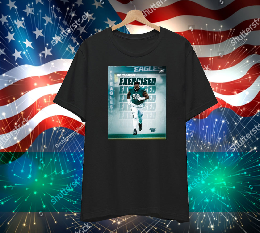 Official Philadelphia Eagles Football Exercised Jordan Davis 5th Year Option Poster T-Shirt