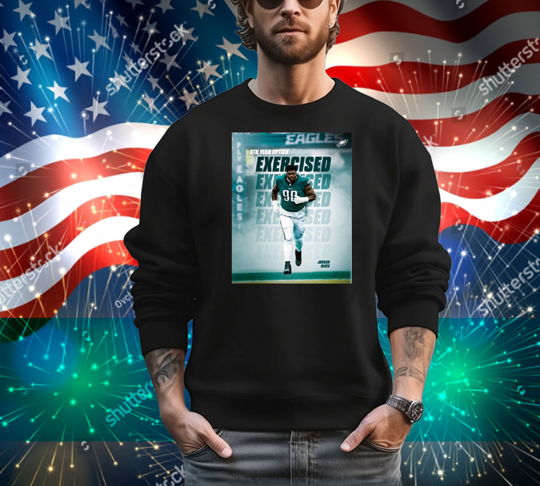 Official Philadelphia Eagles Football Exercised Jordan Davis 5th Year Option Poster T-Shirt