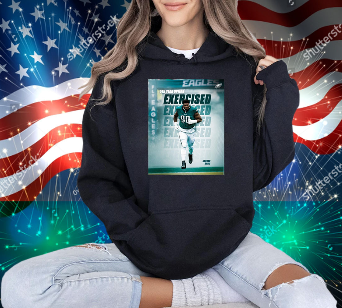 Official Philadelphia Eagles Football Exercised Jordan Davis 5th Year Option Poster T-Shirt
