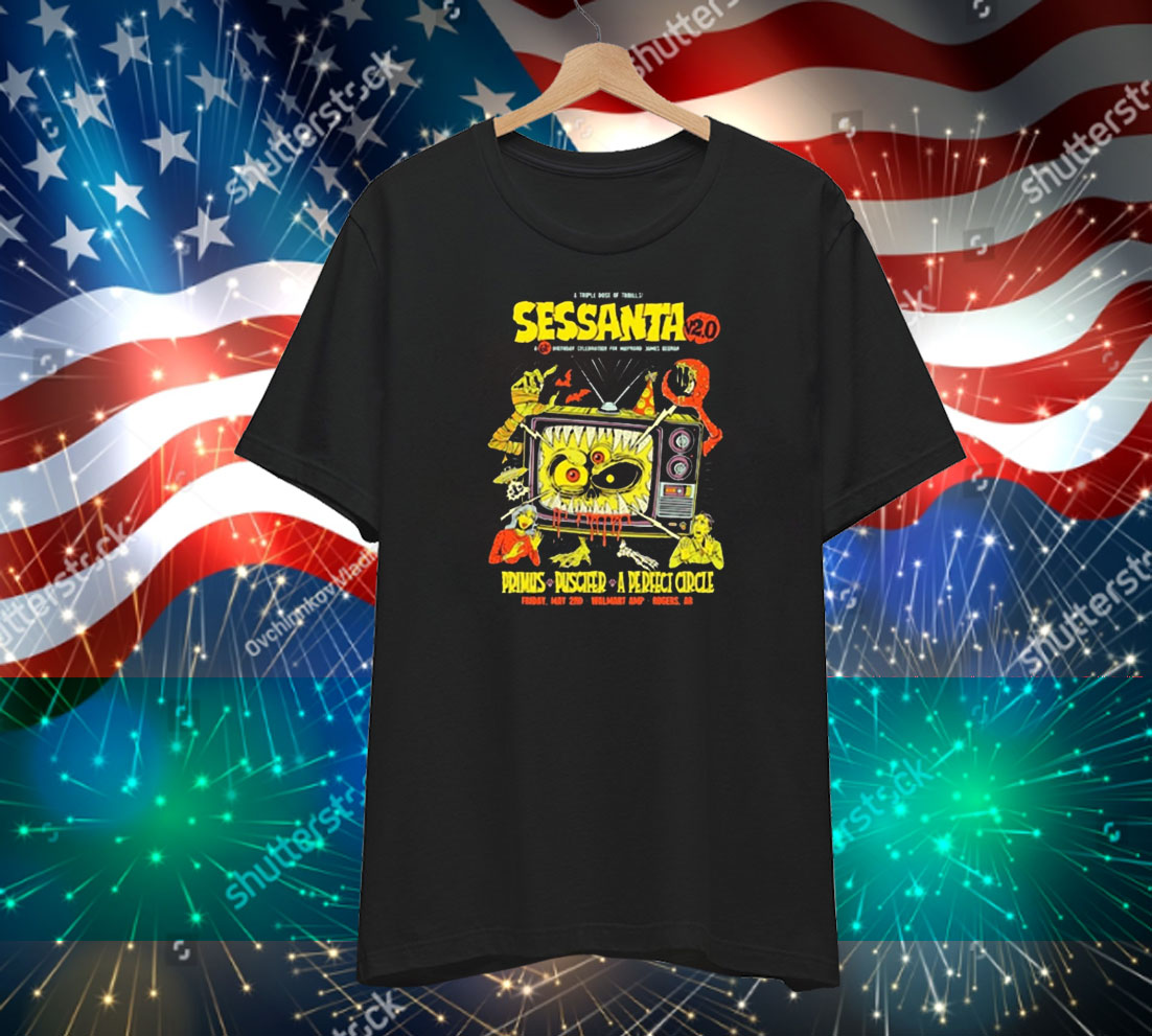 Official Sessanta V 2.0 Primus, Puscifer, and A Perfect Circle Shows Rogers AR Friday May 2 2025 T-Shirt
