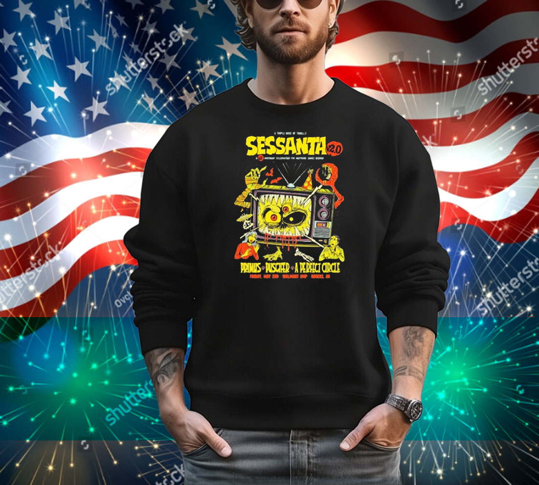 Official Sessanta V 2.0 Primus, Puscifer, and A Perfect Circle Shows Rogers AR Friday May 2 2025 T-Shirt