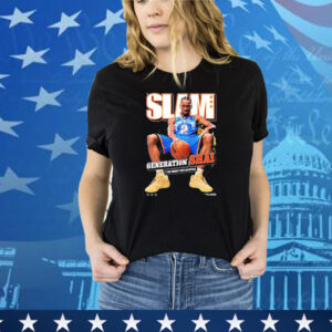 Official Shai Gilgeous-Alexander Oklahoma The Most Influential City Thunder SLAM February March 2025 Cover Tee Shirt