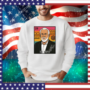 Official Spurnandez El Jefe Porvida Gregg Popovich San Antonio Spurs Retro Art T-Shirt