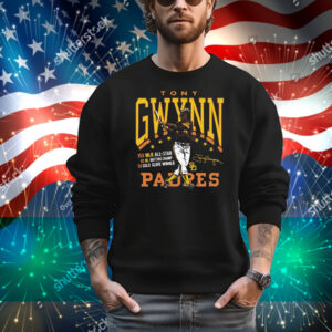 Official Tony Gwynn San Diego Padres 5X Gold Glove Winner Graphic Player Signature T-Shirt