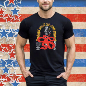 Our Last Night I’m Diggin’ Myself Out Of This Graveyard Since 2004 Snake Skeleton Hand Tee Shirt
