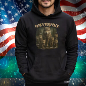 Personalized Papa’s Wolf Pack Tee Shirt