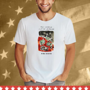 Peta X Tim Burton Levi In Space This Creature Must Be Neutered Tee Shirt