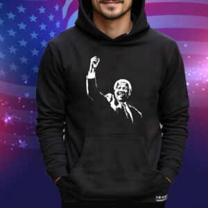 Rania Khalek Wearing Nelson Mandela Raise Hand Tee Shirt