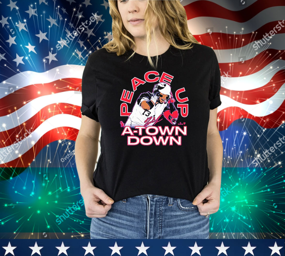 Ronald Acuña Jr Peace Up A-Town Down The Grenade Tee Shirt