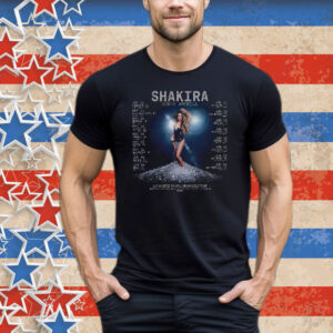 Shakira Las Mujeres Ya No Lloran Concert 2025 Tee Shirt