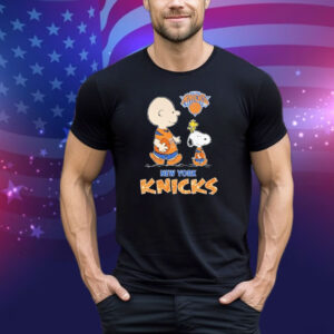 Snoopy And Charlie Brown The Peanuts New York Knicks Tee Shirt