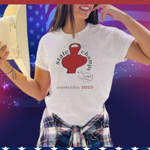 State Champs Like A Fuckin’ Conartist Middle Finger Australia 2025 Tee Shirt