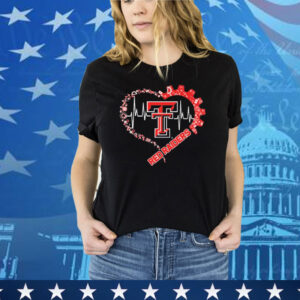 Texas Tech Red Raiders Engineering Heartbeats Tee Shirt