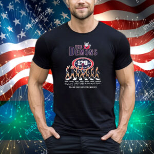 The Melbourne Demons 128th Anniversary 1897-2025 Thank You For The Memories Road Abbey Signatures Tee Shirt