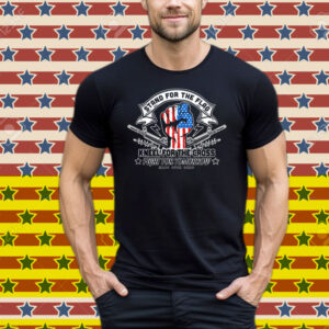 Tom Macdonald Stand For The Flag Kneel For The Cross Fight For Tomorrow Hang Over Gang American Flag Skeleton Tee Shirt