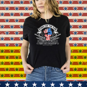 Tom Macdonald Stand For The Flag Kneel For The Cross Fight For Tomorrow Hang Over Gang American Flag Skeleton Tee Shirt