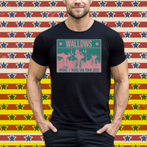 Wallows Info Wallows Model & More Usa Tour 2025 Tee Shirt