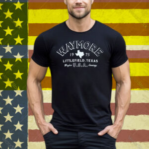 Waylon Jennings Littlefield Texas Waymore USA 1975 Tee Shirt