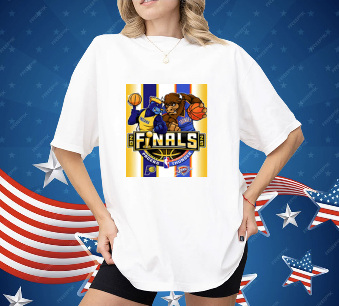 Indiana Pacers Vs Oklahoma City Thunder 2025 NBA Finals Mascot Shirt