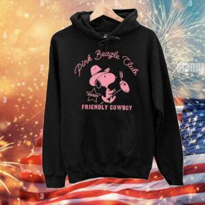 Snoopy Pink Beagle Club friendly cowboy T-Shirt